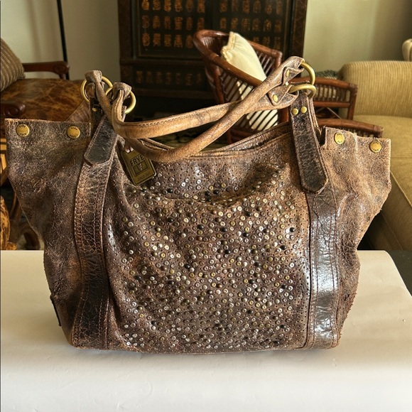 Frye Handbags - Frye Metallic Brown Sequin Shoulder Bag
